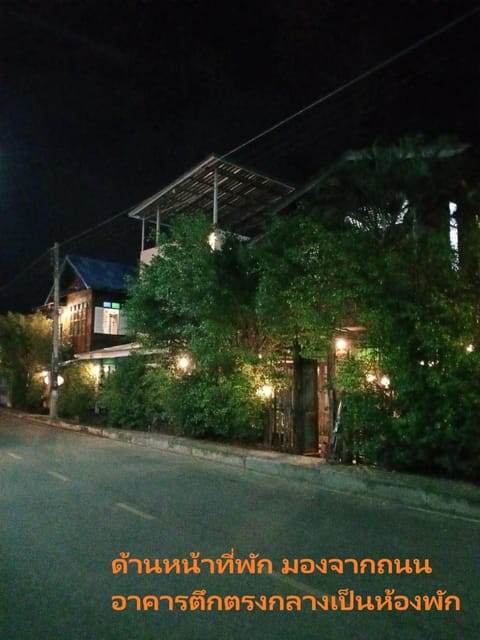 Property building, Night, Street view, Swimming pool