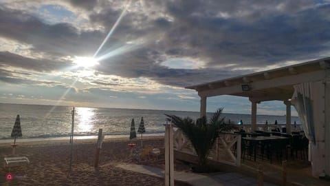 Beach, Sea view, Sunset