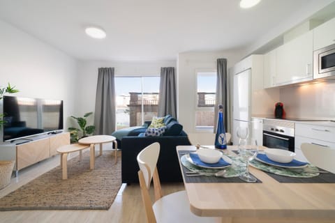 Kitchen or kitchenette, Living room, Dining area