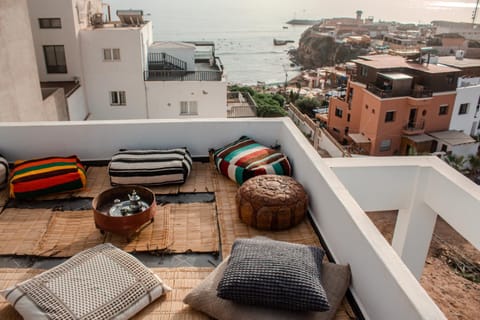 Property building, Patio, Communal lounge/ TV room, Day, Natural landscape, View (from property/room), Balcony/Terrace, Living room, Seating area, Evening entertainment, City view, Sea view