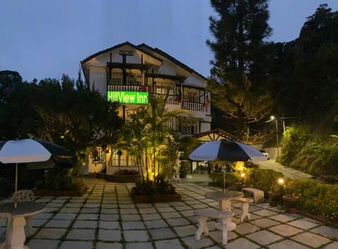 Property building, Night, Garden