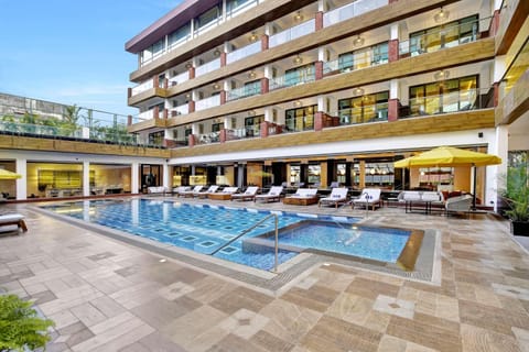 View (from property/room), Pool view, Swimming pool, Swimming pool, young children, Family