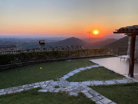 Garden view, Sunset