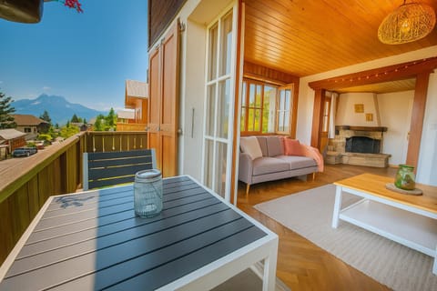 Patio, Day, View (from property/room), Balcony/Terrace, Living room, Seating area, Dining area