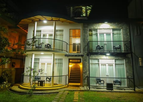 Property building, Patio, Night, Garden