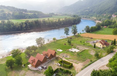 Property building, Natural landscape, Bird's eye view, River view