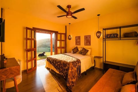 Bed, Photo of the whole room, Bedroom, Mountain view