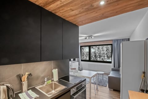 Kitchen or kitchenette, Living room, Seating area