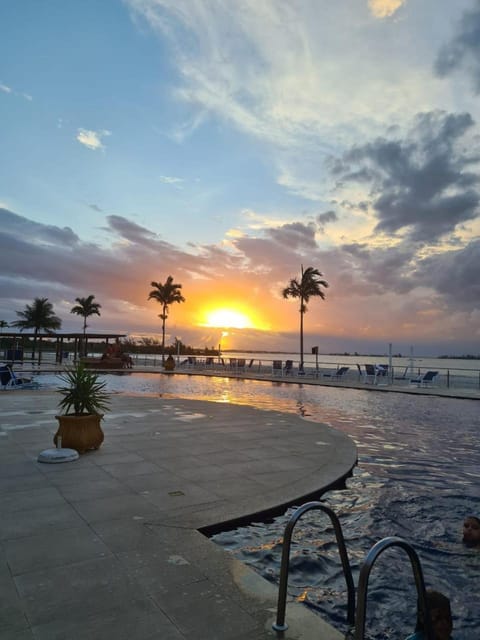 Swimming pool, Sunset