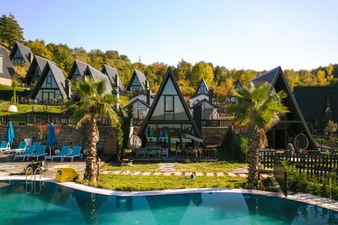 Property building, Spring, Day, Natural landscape, Garden, Garden view, Pool view, Swimming pool, sunbed