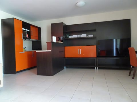TV and multimedia, Kitchen or kitchenette, Living room, Seating area