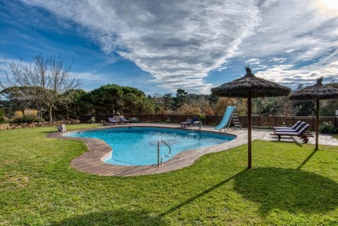 Property building, Living room, Swimming pool