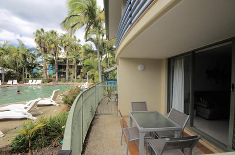 Patio, Pool view