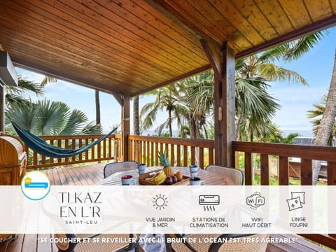 Property building, Patio, Text overlay, Sea view