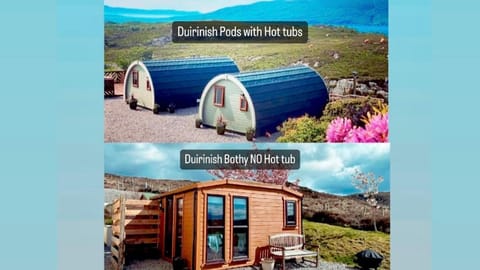 Duirinish Pods with Private Hot Tubs and Duirinish Bothy with No Hot Tub Chalet in Scotland