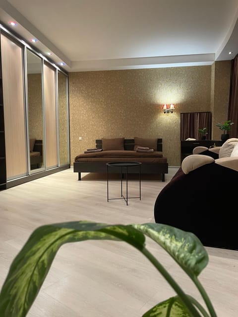 Bed, Living room, Bedroom