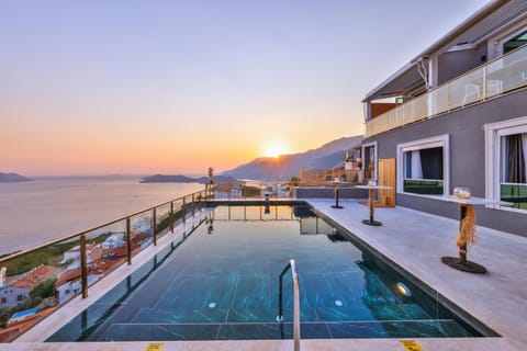 Swimming pool, Sunset