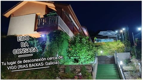 Property building, Facade/entrance, Night, Summer, Garden, Garden view
