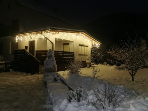 Property building, Night, Winter