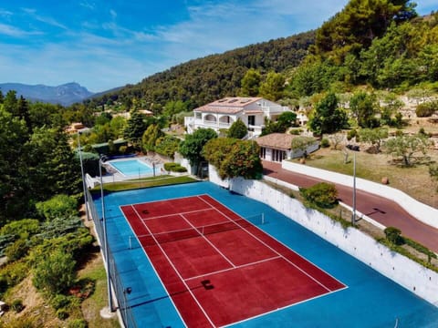 Day, Natural landscape, Tennis court, Pool view, Swimming pool