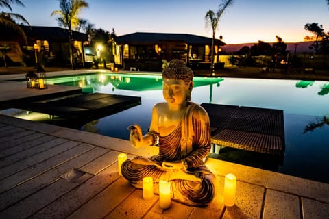 Night, Natural landscape, Pool view, Swimming pool