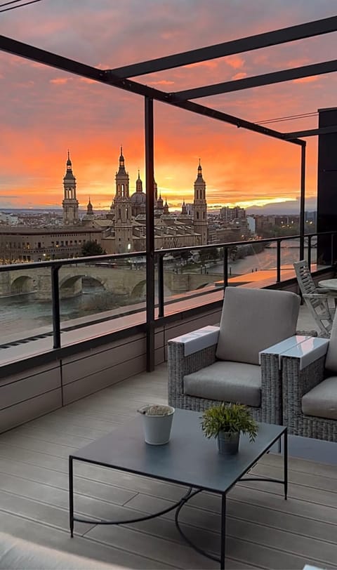 Natural landscape, Balcony/Terrace, Sunset