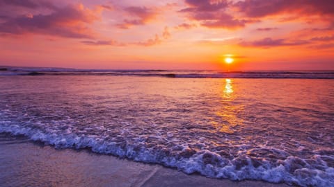 Nearby landmark, Natural landscape, Beach, Sunset