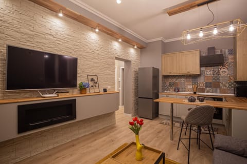 Kitchen or kitchenette, Living room, Dining area