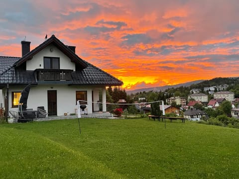 Property building, View (from property/room), City view, Garden view, Sunset