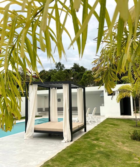 Bed, Living room, Swimming pool