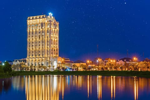 Property building, Night, Natural landscape, City view, Lake view, River view