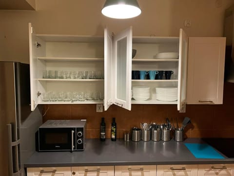 Kitchen or kitchenette, oven, stove