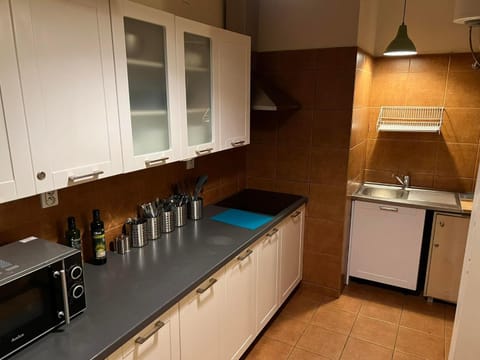 Kitchen or kitchenette, oven