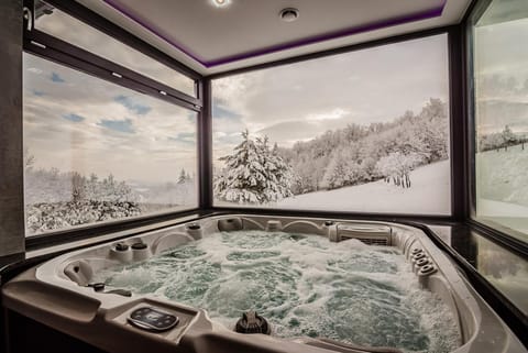 Winter, Hot Tub, Spa and wellness centre/facilities, Garden view, Mountain view
