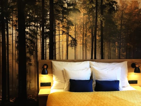 Bed, Natural landscape, Bedroom