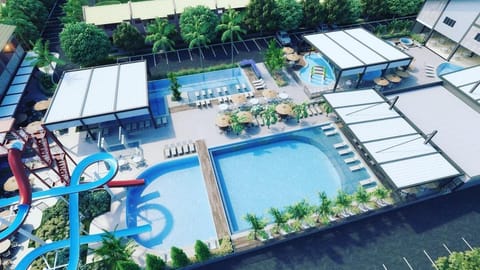 Property building, Bird's eye view, Pool view
