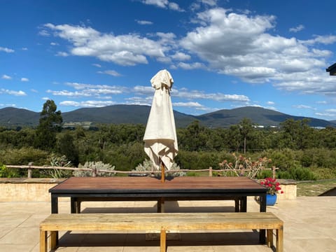 Patio, BBQ facilities, Mountain view