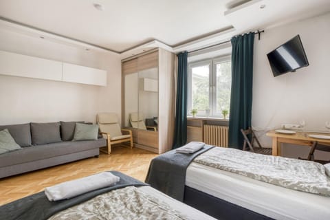 Bed, TV and multimedia, Living room, Seating area