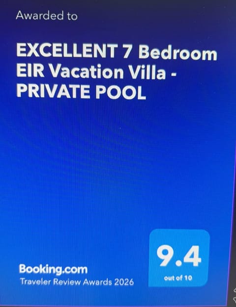 EXCELLENT 7 Bedroom EIR Vacation Villa - PRIVATE POOL Villa in Four Corners