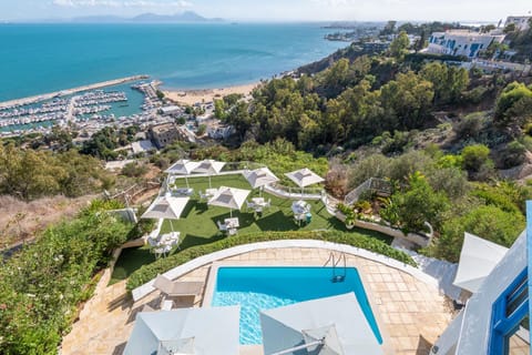 Bird's eye view, Pool view, Sea view, Swimming pool