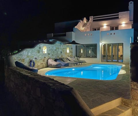 Night, Pool view, Swimming pool