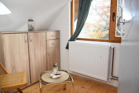 Seating area, wardrobe