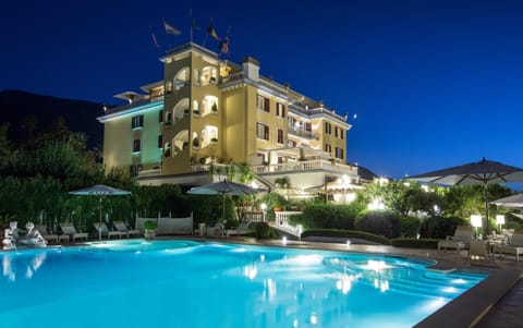 Night, Summer, Pool view, Swimming pool