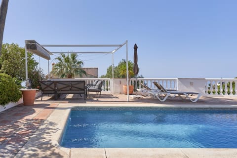 Property building, Living room, Swimming pool