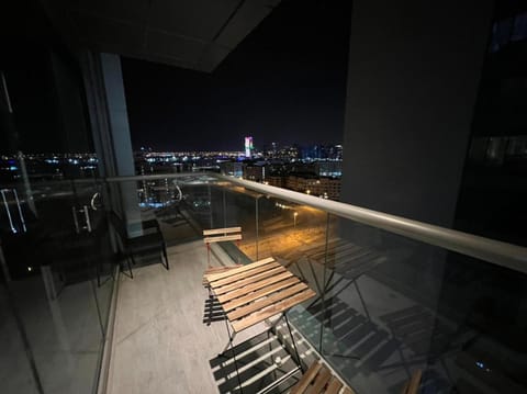 Night, View (from property/room), Balcony/Terrace
