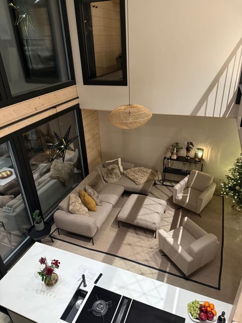 Villa Log modern interior House in Rovaniemi