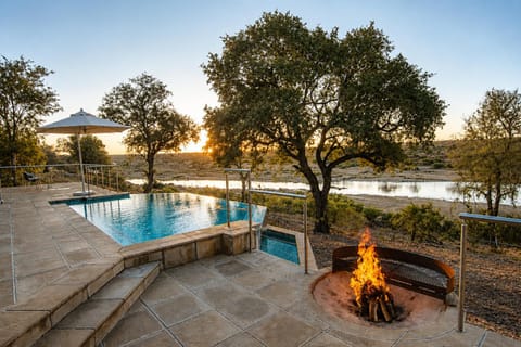 Swimming pool, Sunset
