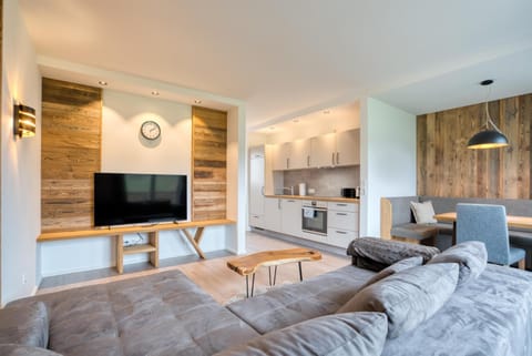 TV and multimedia, Kitchen or kitchenette, Living room, Seating area