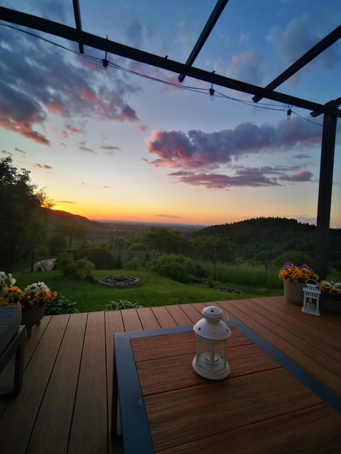 Natural landscape, View (from property/room), Balcony/Terrace, Sunset