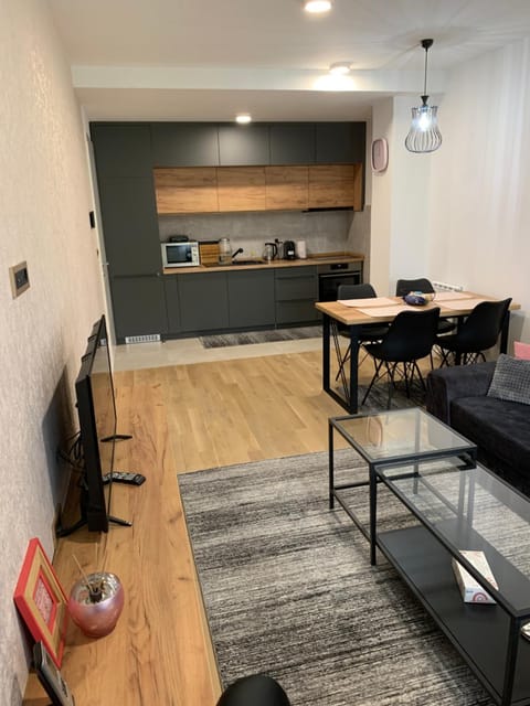 Kitchen or kitchenette, Living room, Dining area